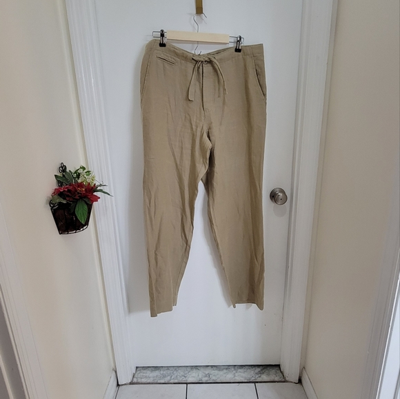 Polo Ralph Lauren Pants - Polo raplh lauren 100% linen tan wide legged pants